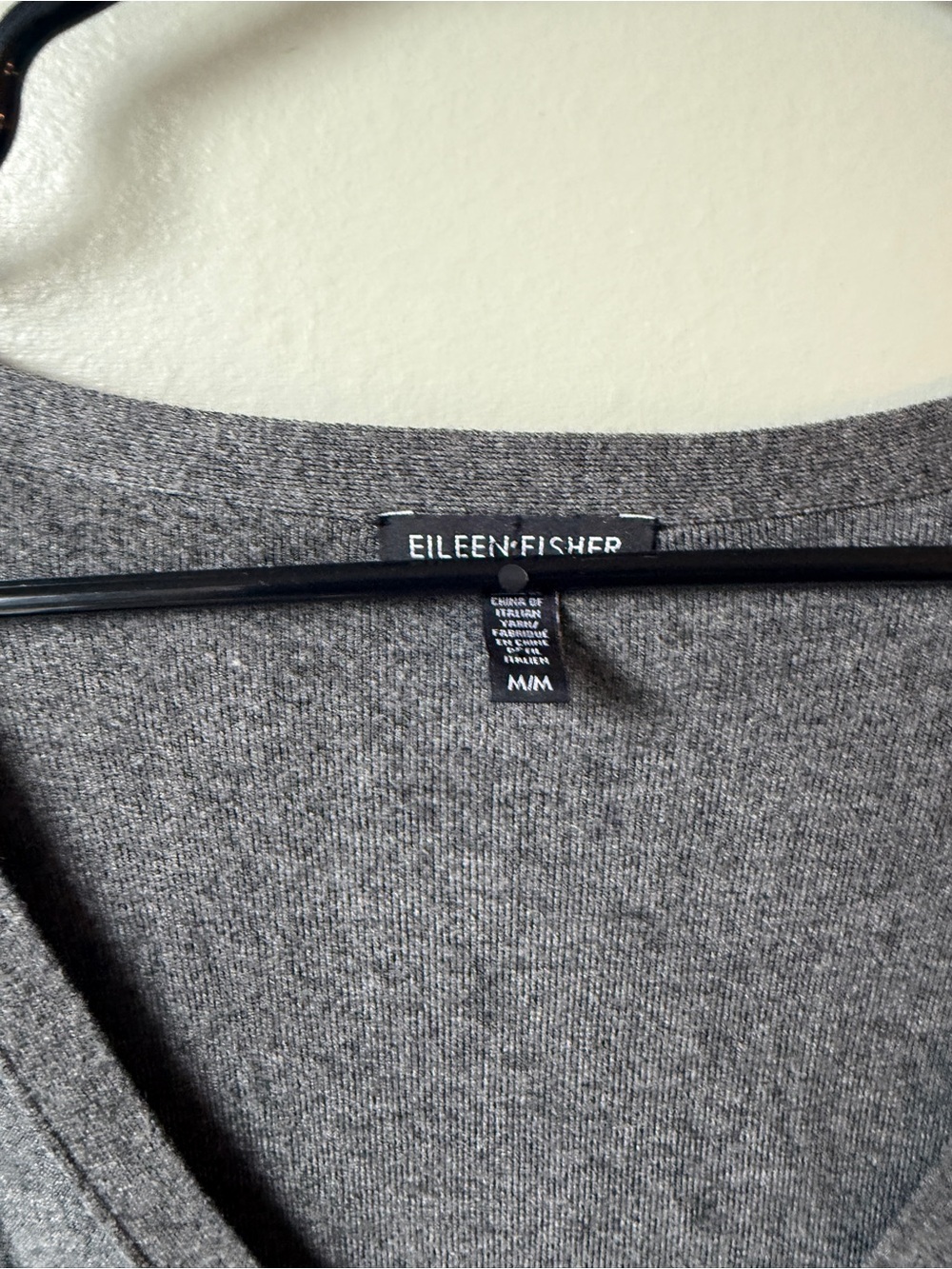 Eileen Fisher Women’s Gray Zip Front Cardigan Sweater Size Medium - Picture 3 of 5